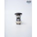 Черный керамический донный клапан Gid BL100-1 72202k с переливом