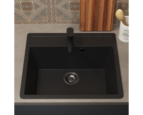 Кухонная мойка из искусственного камня Uperwood ECON UPD-104-004, черная матовая