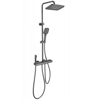 Душевая система с термостатом Wonzon&Woghand, Темный графит