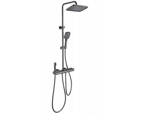 Душевая система с термостатом Wonzon&Woghand, Темный графит