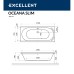 Ванна гидромассажная EXCELLENT Oceana Slim 170x75 NANO золото