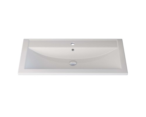 Раковина для ванной кварцевая Uperwood Foster Quartz 90х45,5х17,5, белая матовая, жасмин