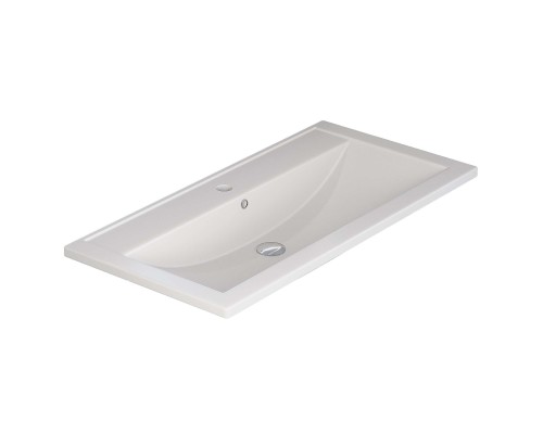 Раковина для ванной кварцевая Uperwood Foster Quartz 90х45,5х17,5, белая матовая, жасмин