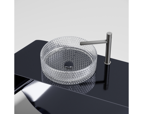 Чаша накладная круглая Ceramica Nova Cristal 36x36 прозрачная