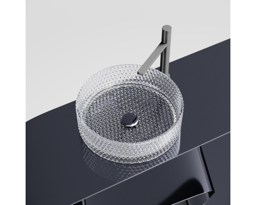 Чаша накладная круглая Ceramica Nova Cristal 36x36 прозрачная