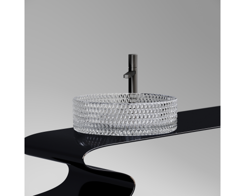 Чаша накладная круглая Ceramica Nova Cristal 36x36 прозрачная