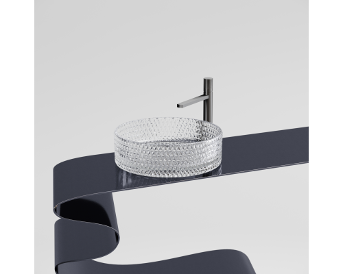 Чаша накладная круглая Ceramica Nova Cristal 36x36 прозрачная
