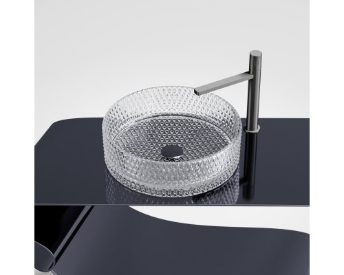 Чаша накладная круглая Ceramica Nova Cristal 36x36 прозрачная