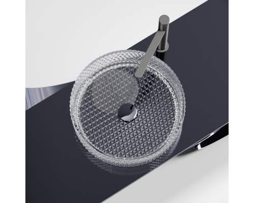 Чаша накладная круглая Ceramica Nova Cristal 36x36 прозрачная