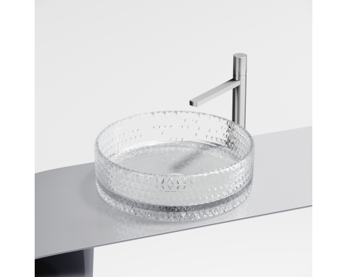 Чаша накладная круглая Ceramica Nova Cristal 36x36 прозрачная