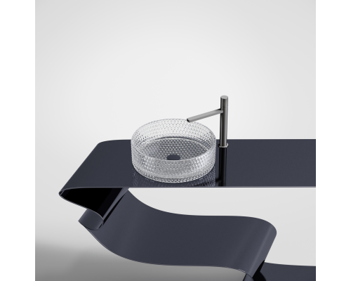 Чаша накладная круглая Ceramica Nova Cristal 36x36 прозрачная