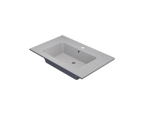 Раковина для ванной 76,5 см, Uperwood Parma Quartz, белая матовая, "жасмин"