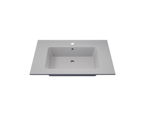 Раковина для ванной 76,5 см, Uperwood Parma Quartz, белая матовая, "жасмин"