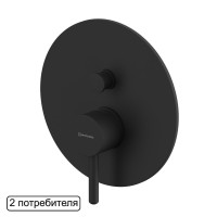 Смеситель для душа скрытого монтажа WHITECROSS Y Y1235BL черный мат