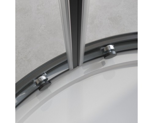 Душевой уголок Cezares Relax-304 100x100 RELAX-304-R-2-100-C-GM профиль Оружейная сталь стекло прозрачное