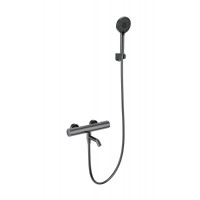 Смеситель для ванны с душем и термостатом Wonzon&Woghand, Темный графит