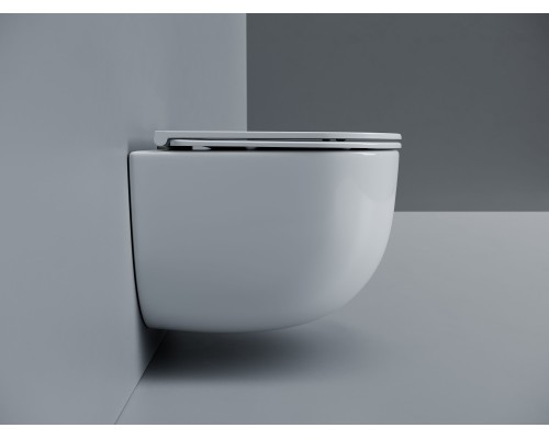 Унитаз подвесной Ceramicanova Вога (Voga) торнадо 3.0 сиденье микролифт белый