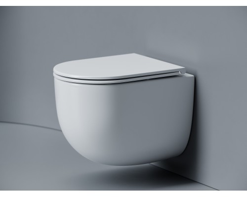Унитаз подвесной Ceramicanova Вога (Voga) торнадо 3.0 сиденье микролифт белый