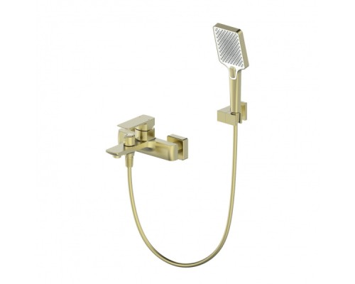 Смеситель для ванны с душем Wonzon&Woghand, Брашированное золото