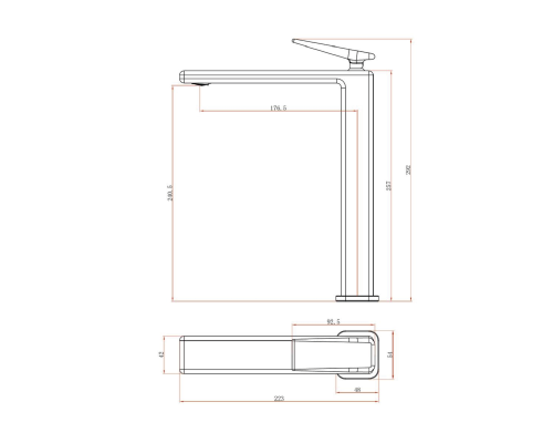 Смеситель для раковины ALTROBAGNO Эгоиста (Egoista) 010236 Cr