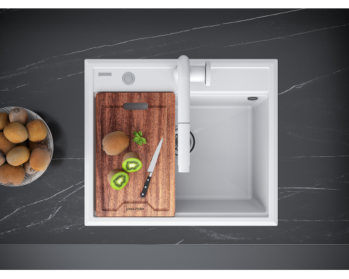 Мойка кварцевая Paulmark STEPIA-590 PM115951-WH белый 59х51