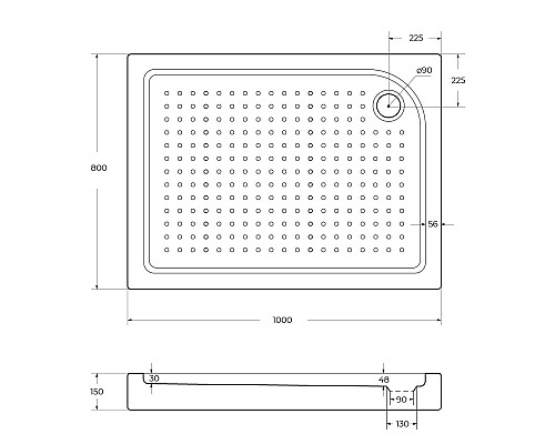 Поддон акриловый BelBagno TRAY-BB-AH-100/80-15-W-R Поддон акриловый BelBagno TRAY-BB-AH-100/80-15-W-R