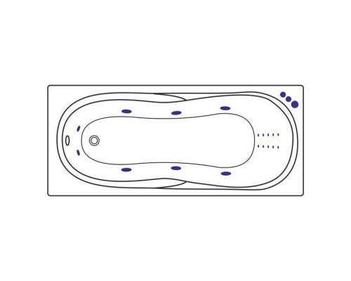 Ванна гидромассажная Excellent Sekwana 170x75 Smart Nano Золото