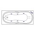 Ванна гидромассажная Excellent Sekwana 170x75 Smart Nano Золото