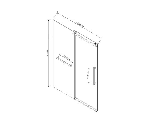 Душевая дверь Vincea Como Soft VDS-1CS140CL 1400 хром стекло прозрачное