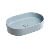 Чаша накладная овальная Ceramica Nova Element 60x38 Серо-Голубой Матовый
