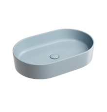 Чаша накладная овальная Ceramica Nova Element 60x38 Серо-Голубой Матовый