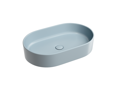 Чаша накладная овальная Ceramica Nova Element 60x38 Серо-Голубой Матовый