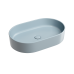 Чаша накладная овальная Ceramica Nova Element 60x38 Серо-Голубой Матовый