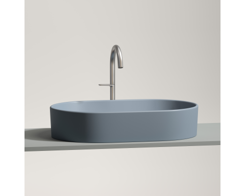 Чаша накладная овальная Ceramica Nova Element 60x38 Серо-Голубой Матовый