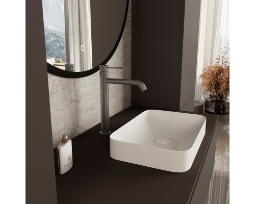 Смеситель для раковины Vincea City VBF-2C2GM однорычажный, вороненая сталь