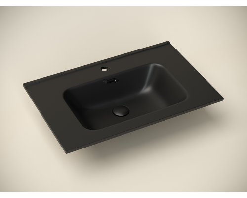 Раковина-столешница Sancos ELEMENT 71x18 Черный матовый