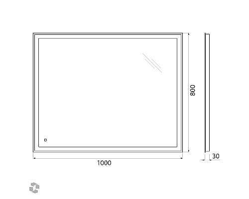 Зеркало BelBagno SPC-GRT-1000-800-LED-TCH Зеркало BelBagno SPC-GRT-1000-800-LED-TCH