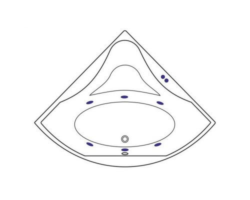 Ванна гидромассажная EXCELLENT Glamour 150x150 SOFT хром