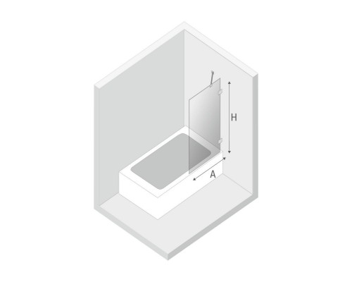 Шторка для ванны NEW TRENDY AVEXA GOLD SHINE 90x150 EXK-2174 золото