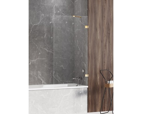 Шторка для ванны NEW TRENDY AVEXA GOLD SHINE 90x150 EXK-2174 золото