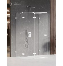 Душевое ограждение NEW TRENDY AVEXA WHITE L 100x100x200 белый