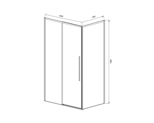 Душевой уголок Vincea Slim-N VSR-4SN9010CL 1000x900 хром стекло прозрачное