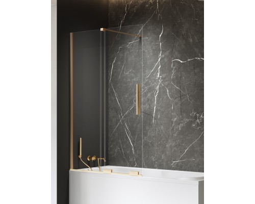 Шторка для ванны NEW TRENDY SMART GOLD BRUSHED 120x150 (брашированное золото)