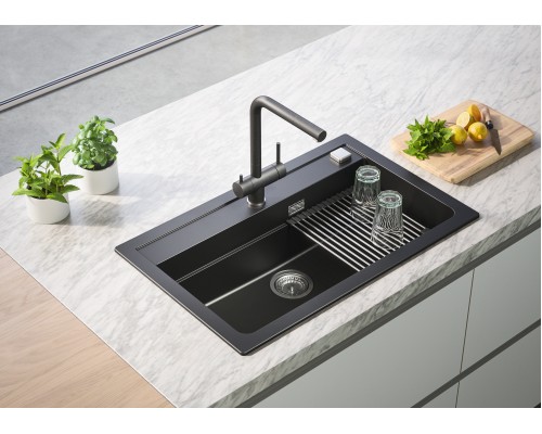 Кухонная мойка Alveus Atrox 40 79x50 1140447 черный карбон