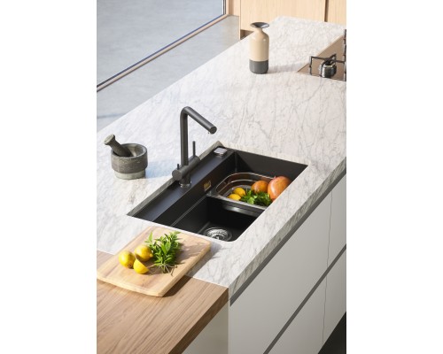 Кухонная мойка Alveus Atrox 40 79x50 1140447 черный карбон