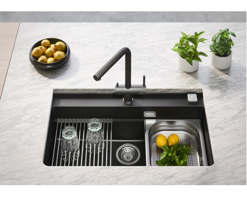 Кухонная мойка Alveus Atrox 40 79x50 1140447 черный карбон