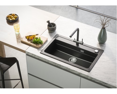 Кухонная мойка Alveus Atrox 40 79x50 1140447 черный карбон