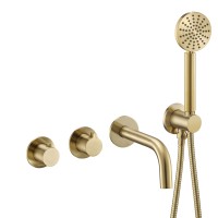 Смеситель термостатический для ванны встраиваемый Benesque Lumiere 11011804 латунь брашированная