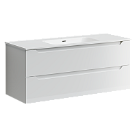 Тумба под раковину SANCOS Norma 2.0 1190х450х500, c двумя ящиками, белый глянец