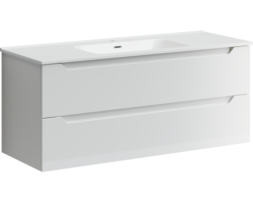 Тумба под раковину SANCOS Norma 2.0 1190х450х500, c двумя ящиками, белый глянец